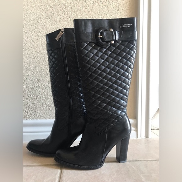 Carmen Steffens Shoes - Carmen Steffens Black Quilted Boots
